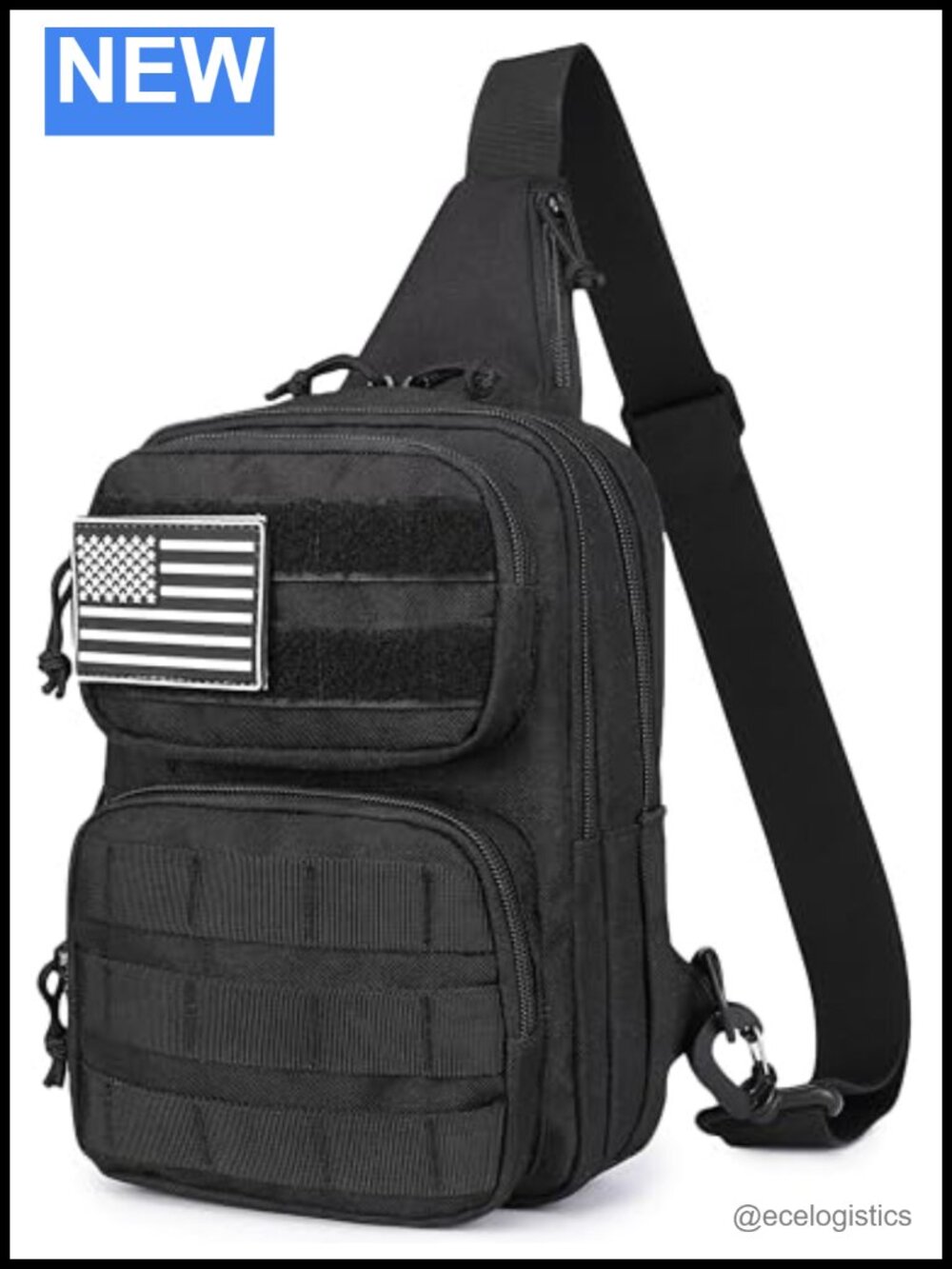 RFID Blocking Tactical Crossbody Sling Bag with MOLLE System